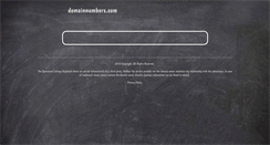 Desktop Screenshot of domainnumbers.com